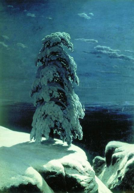 Shishkinova maľba "Pred búrkou" 